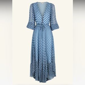 Shona Joy Elina Lace Front Drawstring Maxi Dress